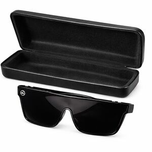 Quiksilver Black Shield Wraparound Sport Sunglasses w Case